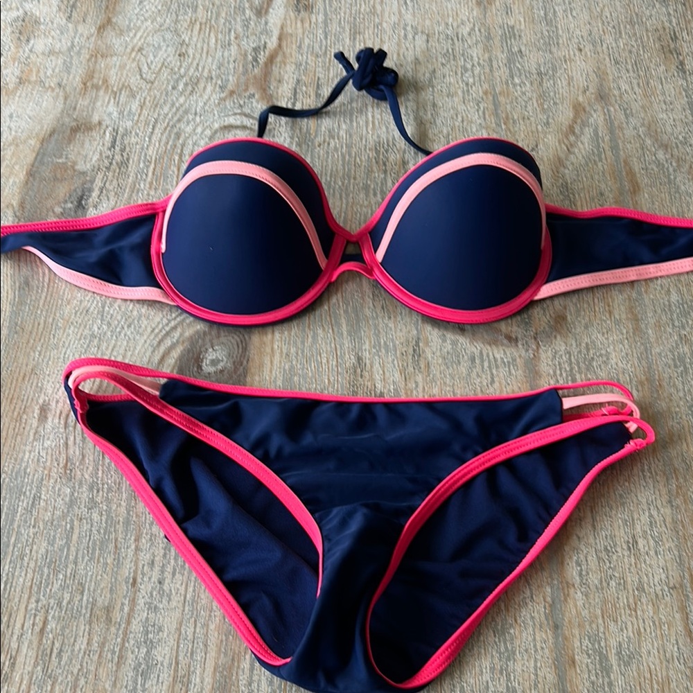 Cupid Blue and Pink Bikini Set Push-Up Style